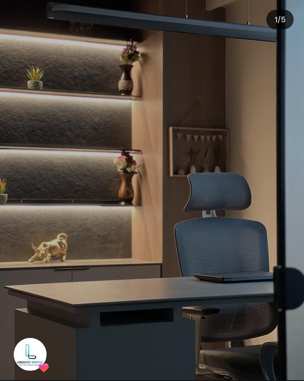 Logiquest Shipping office interior detail, Surat